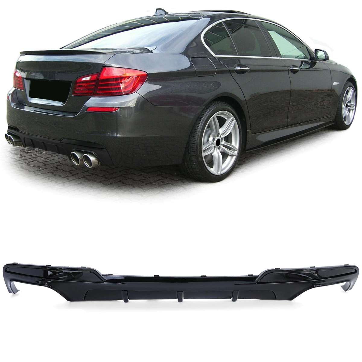 Diffuseur pare-choc arrière type M Performance pour BMW Série 5 F10 (2010 à 2018)