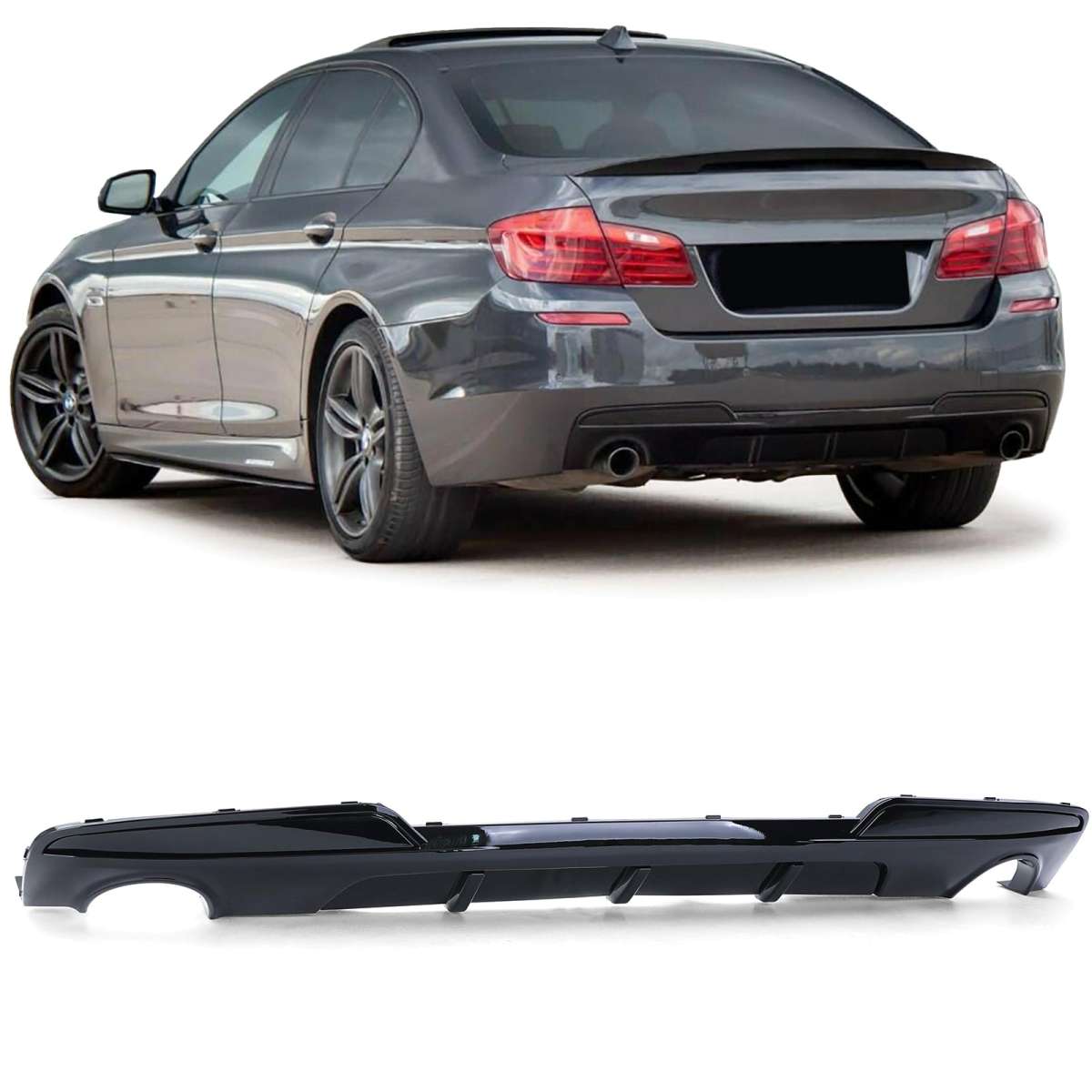 Diffuseur pare-choc arrière type M Performance pour BMW Série 5 F10 (2010 à 2018)
