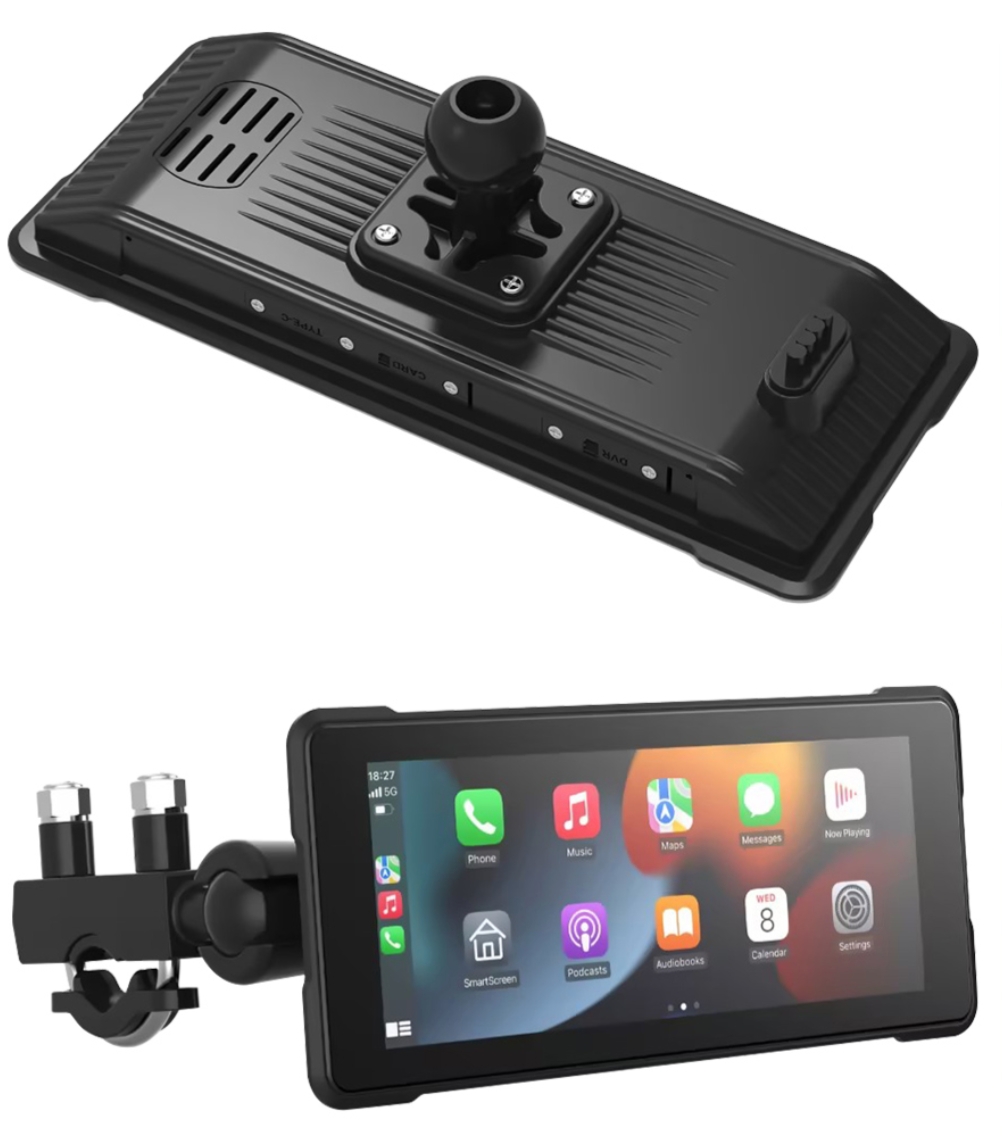 Écran GPS connecté Android Auto et Carplay pour moto