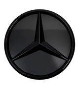 Emblème de calandre logo à l'étoile Mercedes-Benz Noir Brillant