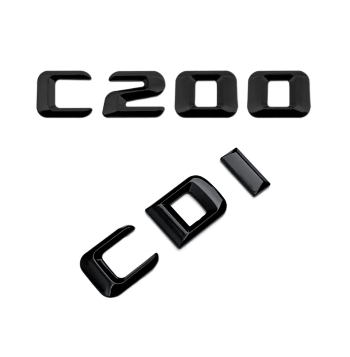Emblèmes de coffres noirs logos Mercedes Classe C