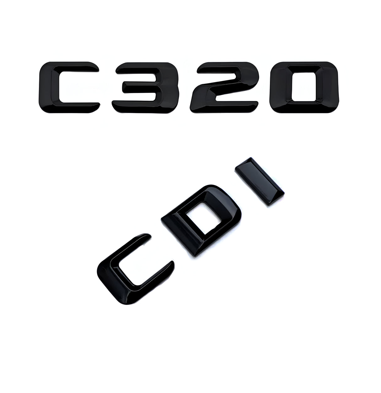 Emblèmes de coffres noirs logos Mercedes Classe C