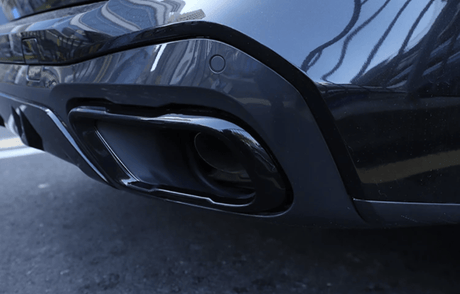 Embouts Sorties Enjoliveurs d'échappements noires BMW M look pour BMW X5 G05, X6 G06 et X7 G07