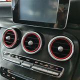 Entourages Grilles de Climatisation Rouge Bleu pour Mercedes Classe C W205 - 2014 à 2021