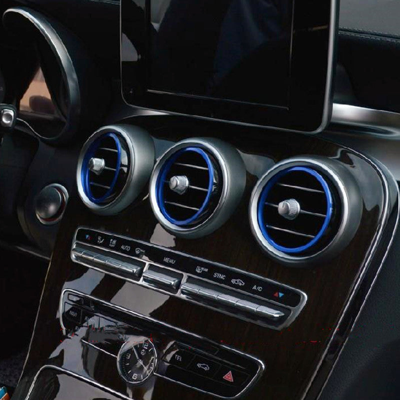 Entourages Grilles de Climatisation Rouge Bleu pour Mercedes Classe C W205 - 2014 à 2021