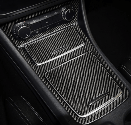 Garniture console centrale carbone pour Mercedes Classe A W176 - 2012 à 2018
