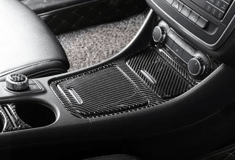 Garniture console centrale carbone pour Mercedes Classe A W176 - 2012 à 2018