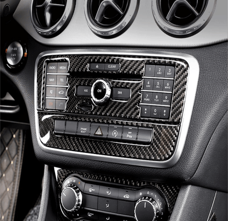 Garniture console centrale carbone pour Mercedes Classe A W176 - 2012 à 2018
