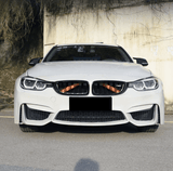 Garnitures Barres de renfort de calandres avant V-Brace Orange pour BMW