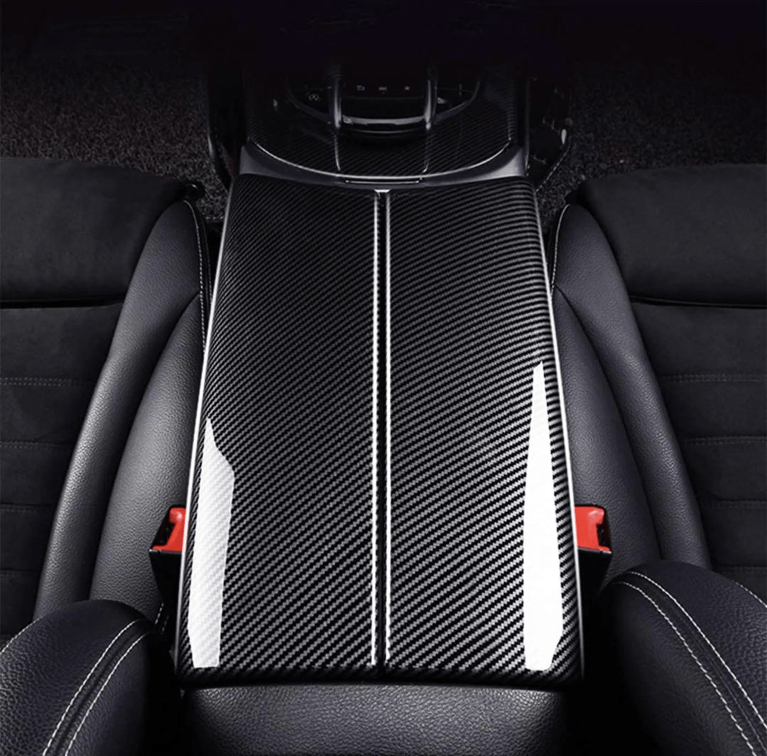 Inserts intérieur carbone Tableau de bord Accoudoir pour Mercedes Classe C W205 (2014 à 2021)