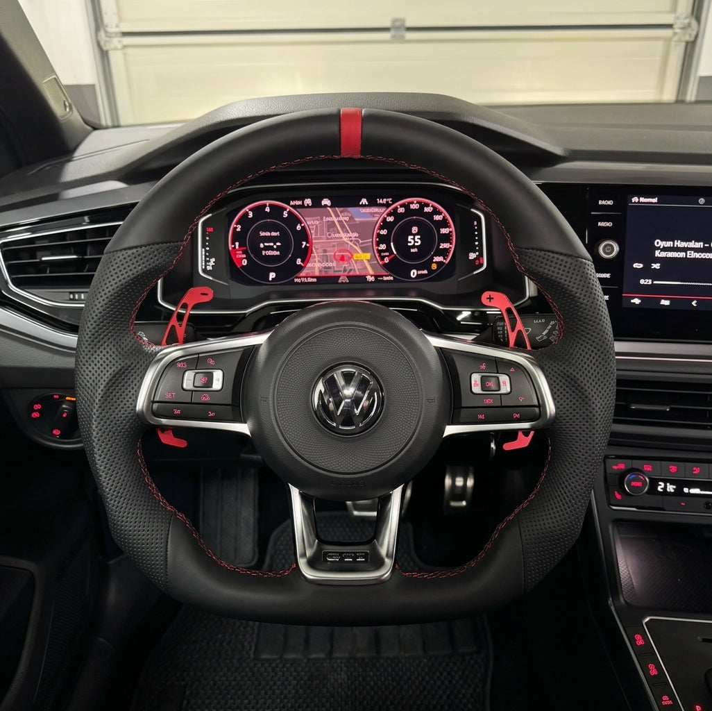 Volant à Méplat Performance Carbone Pour VW Golf 7 - 2012 à 2021