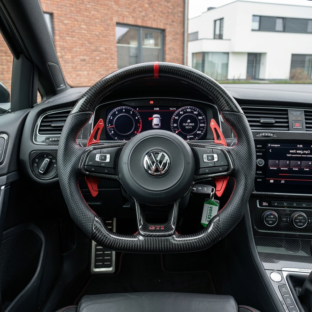 Volant à Méplat Performance Carbone Pour VW Golf 7 - 2012 à 2021