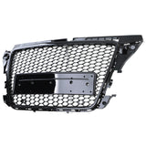 Grille de calandre noire nid d'abeille type RS3 pour Audi A3 8P (2005 - 2012)