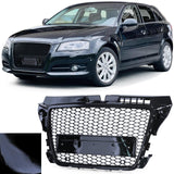 Grille de calandre noire nid d'abeille type RS3 pour Audi A3 8P (2005 - 2012)