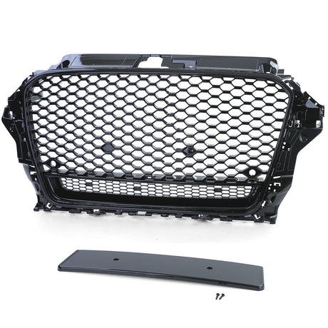 Grille de calandre noire nid d'abeille type RS3 pour Audi A3 8V (2012 - 2020)