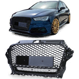 Grille de calandre noire nid d'abeille type RS3 pour Audi A3 8V (2012 - 2020)