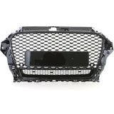 Grille de calandre noire nid d'abeille type RS3 pour Audi A3 8V (2012 - 2020)