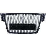 Grille de calandre noire nid d'abeille type RS4 pour Audi A4 B8 (2007 - 2015)