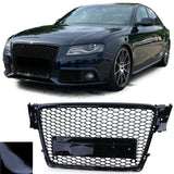 Grille de calandre noire nid d'abeille type RS4 pour Audi A4 B8 (2007 - 2015)