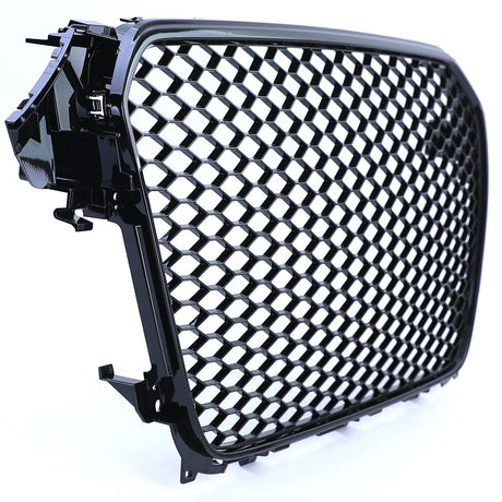 Grille de calandre noire nid d'abeille type RS4 pour Audi A4 B8 (2007 - 2015)