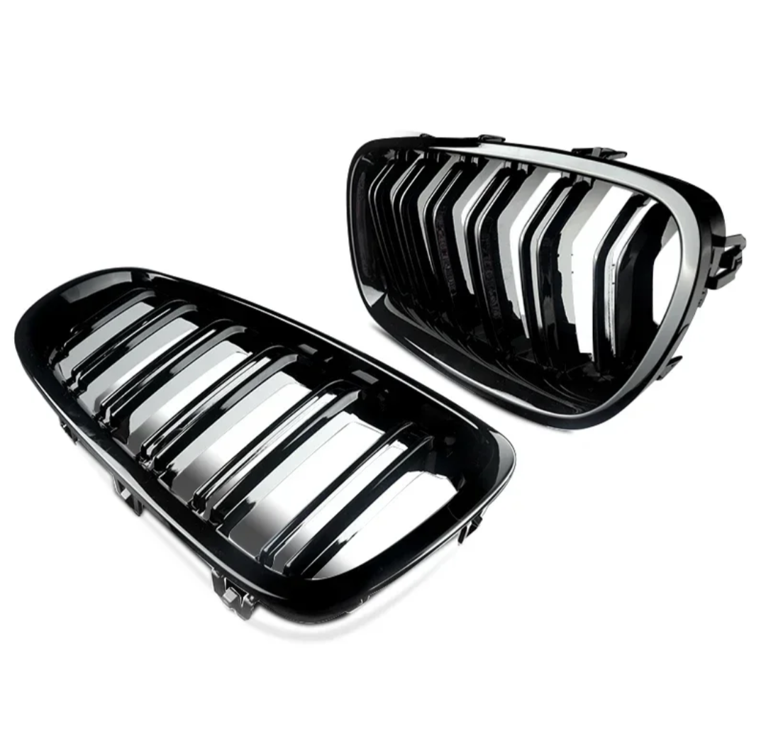 Grilles De Calandre Noir Brillant pour BMW Série 5 M5 F10 F11 Berline et Touring (2010 - 2017)