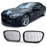 Grilles de Calandre Noir Brillant pour BMW Série 7 F01 F02 F03 F04 (2009 - 2015)