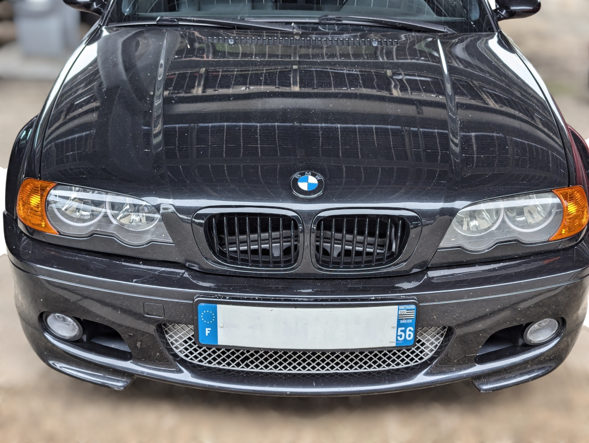 Grilles de calandre Noir Brillant pour BMW Série 3 M3 E46 (1998 - 2005)