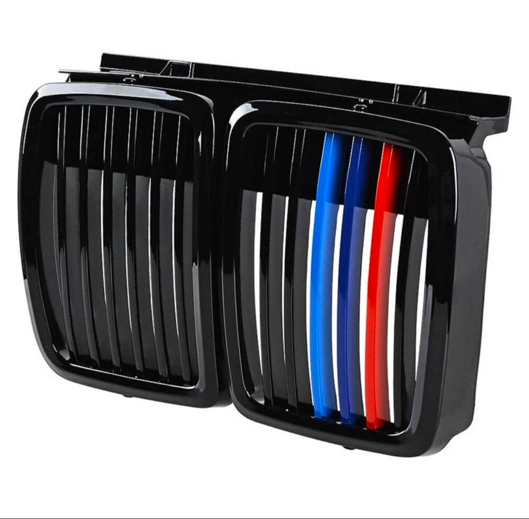 Grilles de calandre Noir Brillant pour BMW Série 3 et M3 E30 (1982 - 1991)