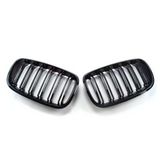 Grilles de calandre Noir Brillant type X5M pour BMW X5 E70 (2007 - 2013)