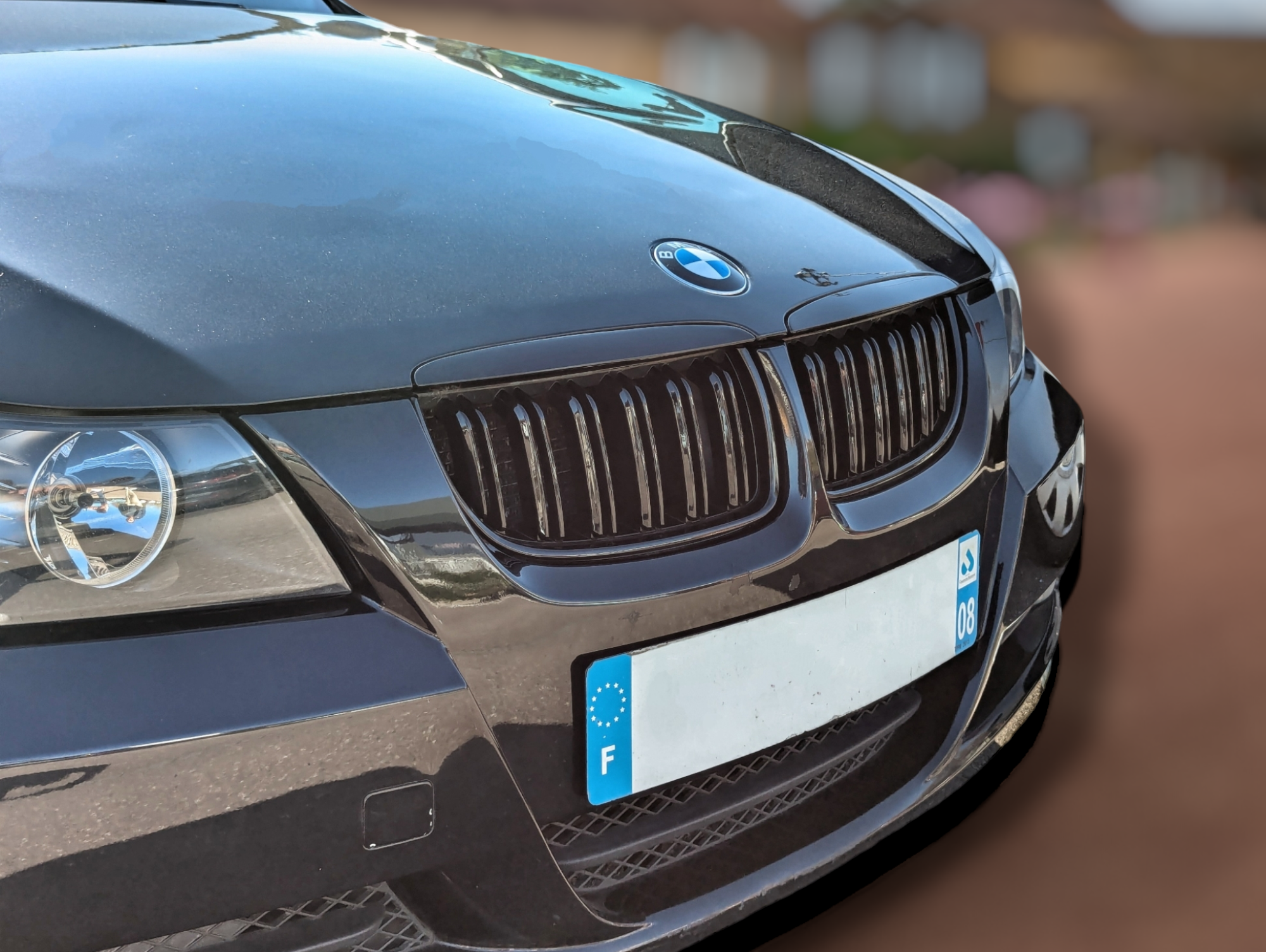 Grilles de calandre noire brillante type M Performance BMW Série 3 E90 (2005 - 2012)