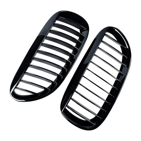 Grilles de calandre noires brillantes pour BMW Série 6 E63 E64 (2003 - 2010)