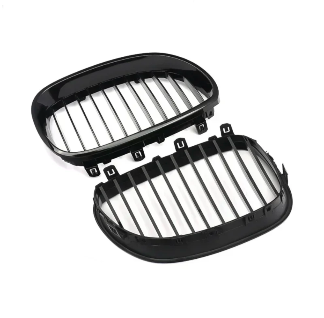 Grilles de calandre noires brillantes type Motorsport BMW Série 5 E60 (2003-2010)