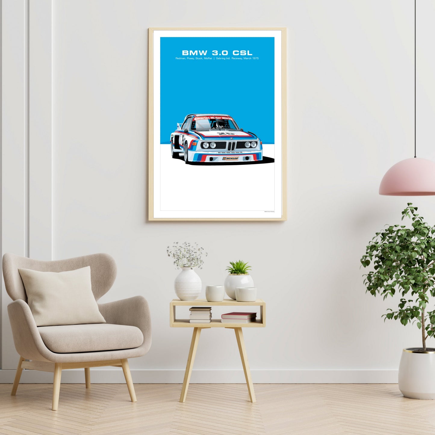 Affiche voiture BMW Motorsport 3.0 CSL Alpina Endurance Poster en toile