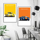 Affiche voiture Ford GT40 Poster en toile Endurance 24h du Mans Classic