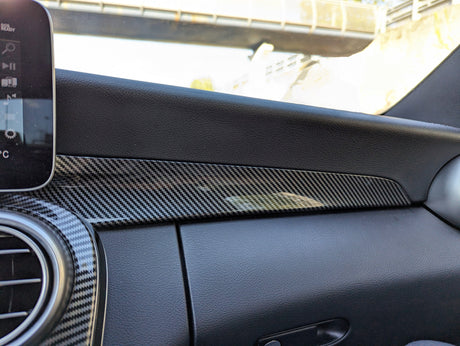 Inserts intérieur carbone tableau de bord pour Mercedes Classe C W205 (2014 à 2021)