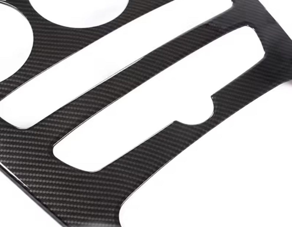 Carbon fiber replica center console trim for Mercedes E-Class W213 (2015 - 2023)