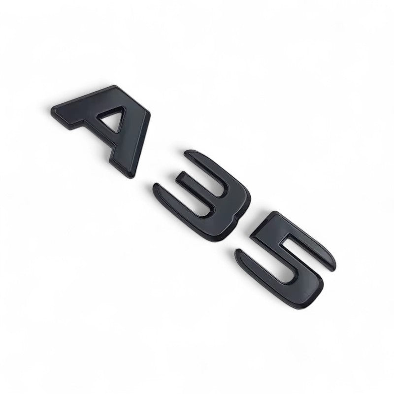 Logos Badges de coffre noir Mercedes A45 A45s A35 AMG W177