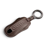 Coque de clé en cuir pour clé Porsche 3 boutons