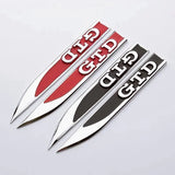Logo GTD d'ailes avant pour VW Polo GTD et Golf GTD - Noir ou Rouge