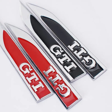 Logo GTI d'ailes avant pour VW Polo GTI et Golf GTI - Noir ou Rouge