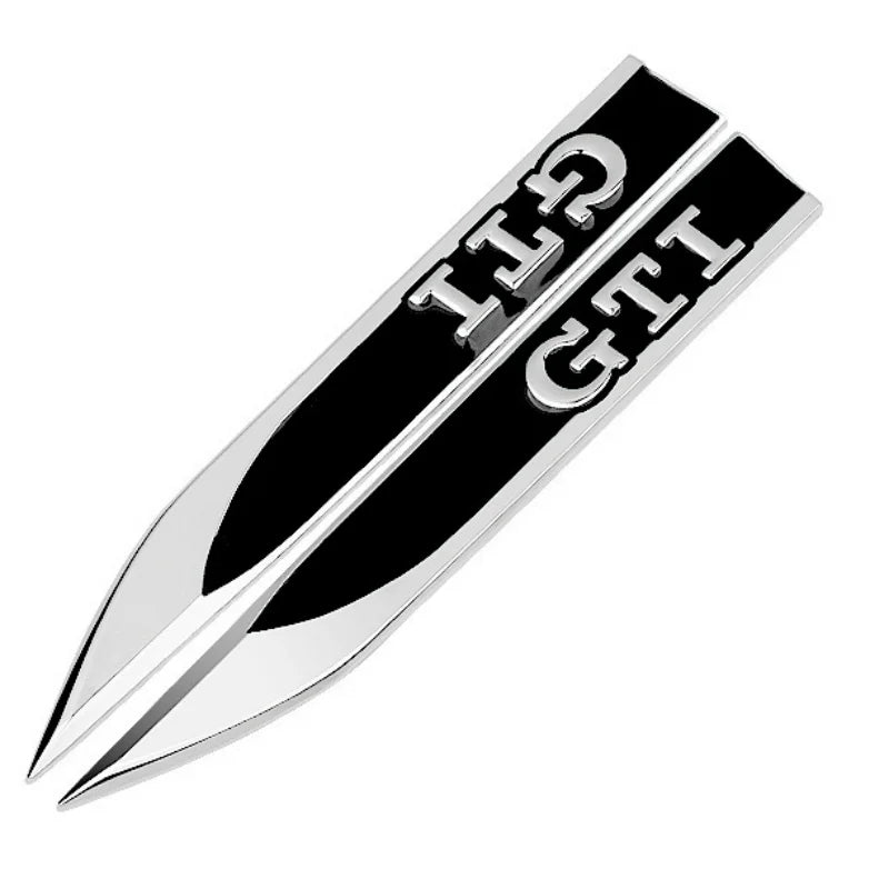 Logo GTI d'ailes avant pour VW Polo GTI et Golf GTI - Noir ou Rouge