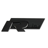 Logo R Line de calandre pour VW Polo Passat Golf Tiguan T-Roc Touareg R - Noir ou Rouge