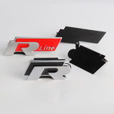 Logo R de calandre pour VW Polo Passat Golf Tiguan T-Roc Touareg R - Noir ou Rouge