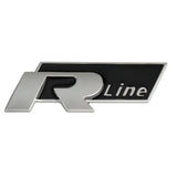 Logo R line badge de coffre pour VW Polo Passat Golf Tiguan T-Roc Touareg R-Line - Noir ou Rouge