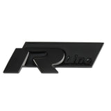 Logo R line badge de coffre pour VW Polo Passat Golf Tiguan T-Roc Touareg R-Line - Noir ou Rouge