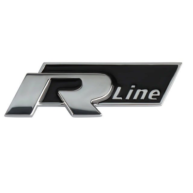 Logo R line badge de coffre pour VW Polo Passat Golf Tiguan T-Roc Touareg R-Line - Noir ou Rouge