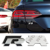 Logo de coffre R pour VW Polo Passat Golf Tiguan T-Roc Touareg R - Noir ou Rouge