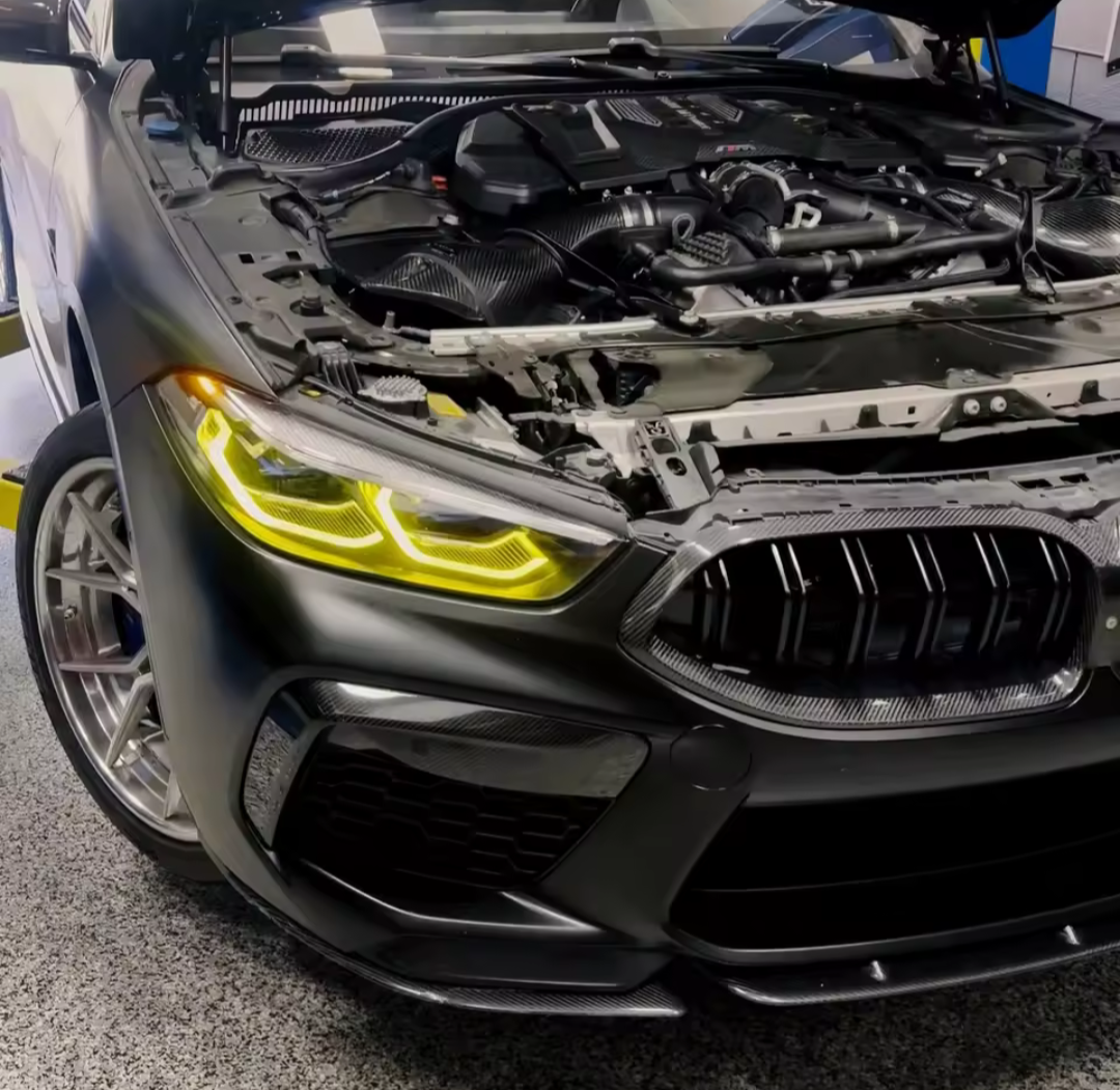Modules LED DRL Jaunes Angel Eyes look CSL pour BMW Série 8 G15 (2018 à 2025)