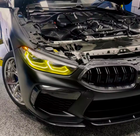 Modules LED DRL Jaunes Angel Eyes look CSL pour BMW Série 8 G15 (2018 à 2025)