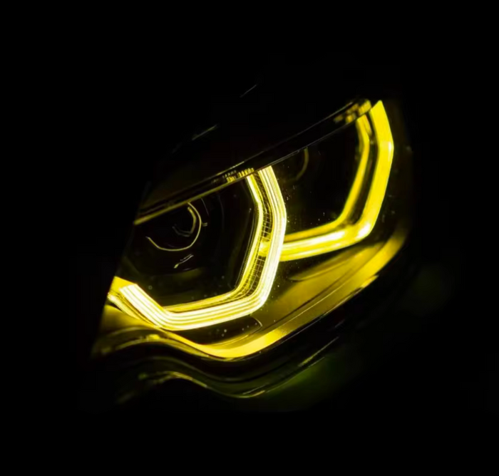 Modules LED DRL Jaunes look CSL Angel Eyes pour BMW Série 2 F22 / M2 F87 (2014 à 2021)